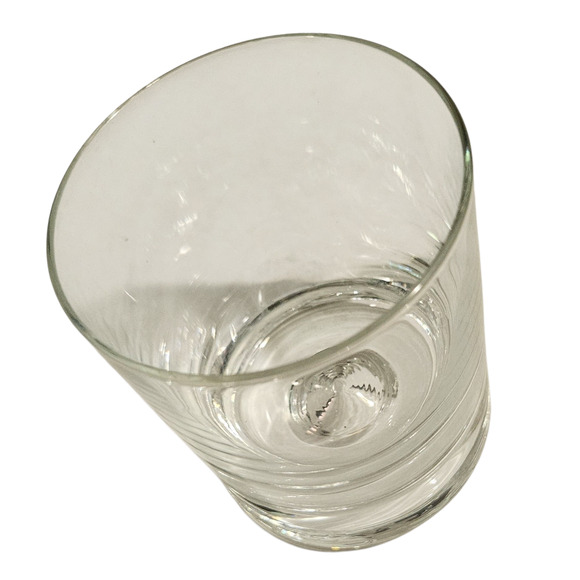 Set of 4 Clear Glass Tumblers – 4” Plain Dimple Bottom Drinking Glasses - Picture 2 of 5